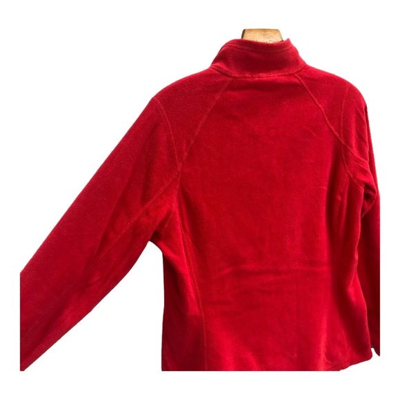 The North Face Women's Hot Pink 1/4 Zip Fleece Polartec Pullover Sweater Medium - Picture 6 of 8